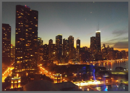 The Chicago Skyline at Dusk - Brentwood Travel
