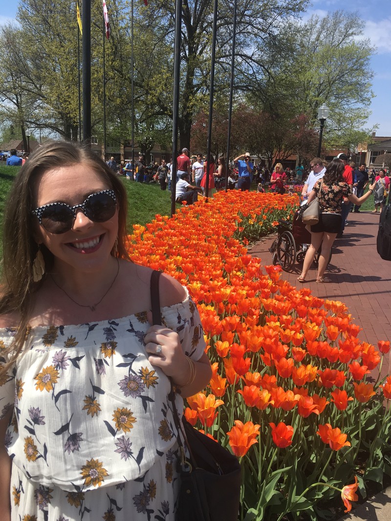 Missi with the Tulips