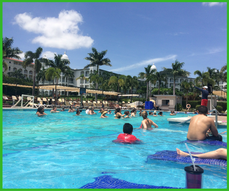 Aqua aerobics in one of the bigger pools at RIU Palace Guanacaste - Brentwood Travel