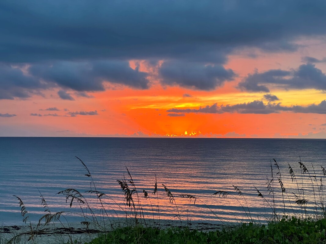 beach sunrise in hutchinson island florida 
