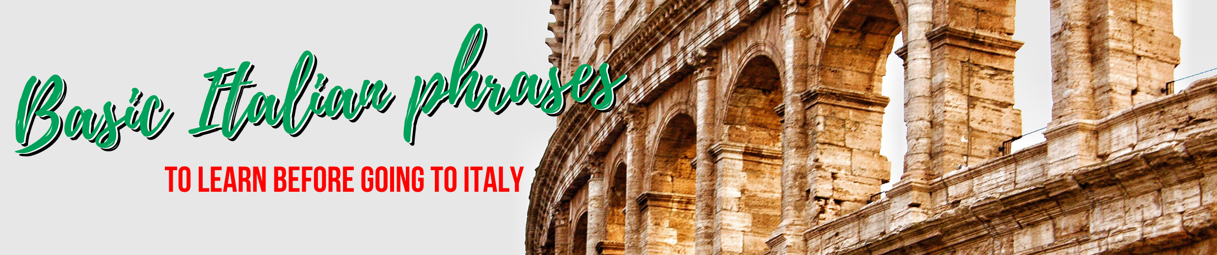 Italian phrases to learn before going to Italy