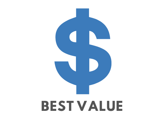 dollar sign with words best value