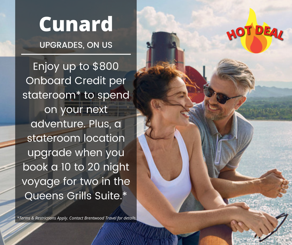 cunard cruise promotion