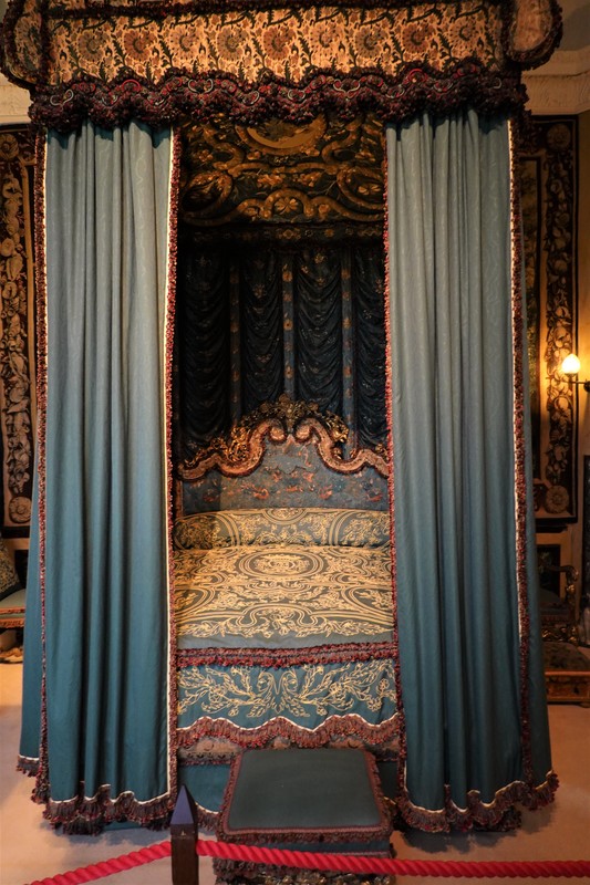 Queen Elizabeth's bedroom inside The Burghley House