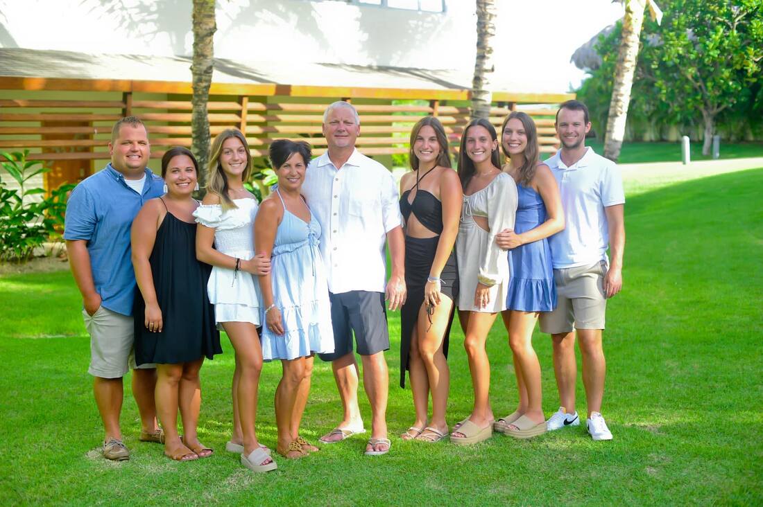 family picture in punta cana