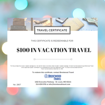 brentwood travel gift certificate