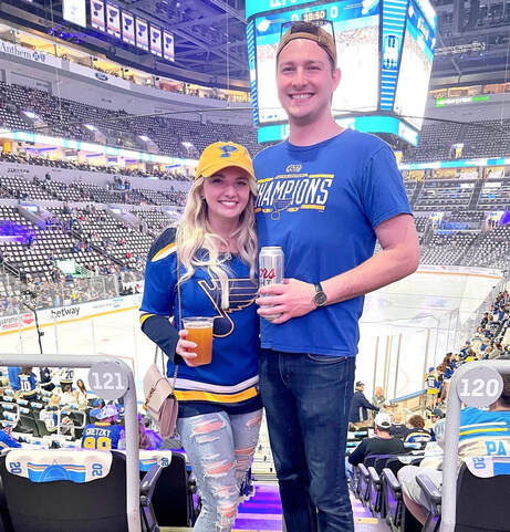Couple at Blues Game