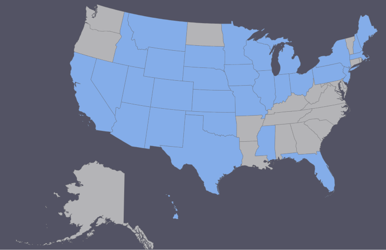 Where I've Been Map US States 