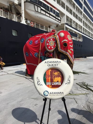 Azamara Quest docked in Sri Lanka