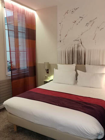Room at the Paspail Hotel in Montparnasse, France