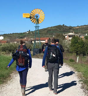 Jen and her brothers as they hike The Camino De Santiago in Chile.