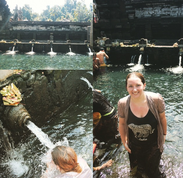 Spiritual cleaning at Hindu Holy Spring Water Temple in Bali 